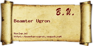 Beamter Ugron névjegykártya